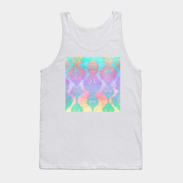 The Ups and Downs of Rainbow Doodles Tank Top by micklyn